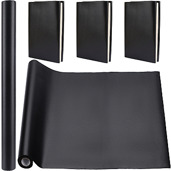 Imitation Leather Book Covers, Notebook Wraps, Black, 800x420x0.6mm