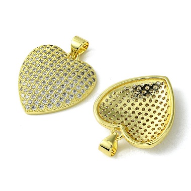 Eco-Friendly Brass Micro Pave Cubic Zirconia Pendants(KK-A204-05G)-2