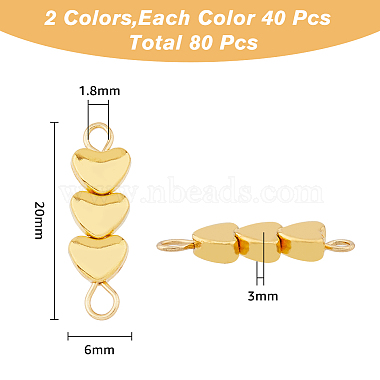 80Pcs 2 Colors Alloy Connector Charms(PALLOY-HY0001-01)-2