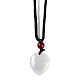 colliers pendentif coeur en jadéite naturelle(NJEW-F321-05)-2