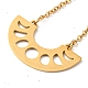 201 Stainless Steel Moon Phase Pendant Necklace with Cable Chains(NJEW-Q317-33G)-2