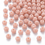 Opaque Acrylic Beads, Round, PeachPuff, 6x5mm, Hole: 1.8mm, about 4065pcs/462g(MACR-S370-C6mm-34)
