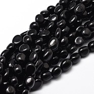 Dyed Natural Obsidian Nuggets Beads Strands, 5~10x6~7x3~7mm, hole: 1mm, about 14.9 inch~15.7 inch(G-J335-04)