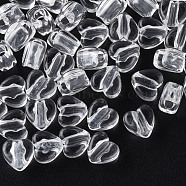 Transparent Acrylic Beads, Heart, Clear, 8x8.5x5.5mm, Hole: 2.5mm, about 2030pcs/500g(MACR-S373-95-B01)