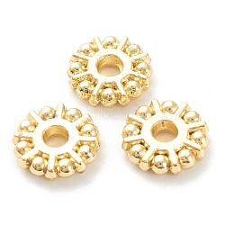 Rack Plating Alloy Spacer Beads, Lead Free & Cadmium Free, Long-Lasting Plated, Flat Round, Real 18K Gold Plated, 8.5x2mm, Hole: 2mm(X-KK-J277-18G)