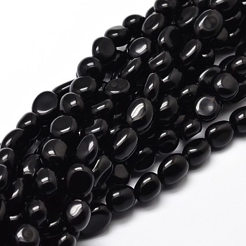Dyed Natural Obsidian Nuggets Beads Strands, 5~10x6~7x3~7mm, hole: 1mm, about 14.9 inch~15.7 inch