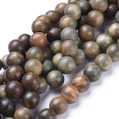 6mm Olive Round Wood Beads
