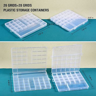 2шт 2 прозрачные пластиковые контейнеры для шариков(CON-SZ0001-29)-2