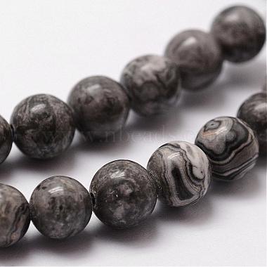 Natural Map Stone/Picasso Stone/Picasso Jasper Bead Strands(G-D840-60-12mm)-3