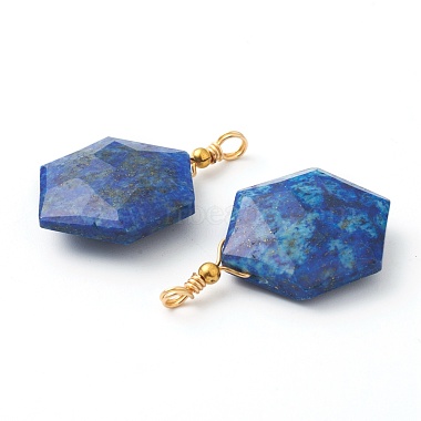 Natural Lapis Lazuli & Quartz Crystal & Amazonite Pendants(G-B009-04G)-4