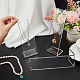 3Pcs 3 Szies Transparent Acrylic Necklace Display Stands(NDIS-WH0006-11)-3