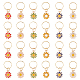 36Pcs 6 Colors Daisy Alloy Enamel Dreadlocks Beads(OHAR-NB0001-27)-1