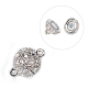 Alloy Rhinestone Magnetic Clasps with Loops(BSAHH052)-1