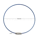 20Pcs Steel Wire Bracelet Making, with Alloy Clasps, Mixed Color, 0.1cm, Inner Diameter: 2-7/8 inch(7.2cm)(UNKW-YW0001-04B)
