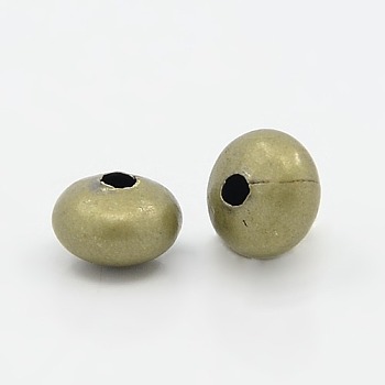 Iron Spacer Beads, Rondelle, Antique Bronze, 8x5mm, Hole: 2mm