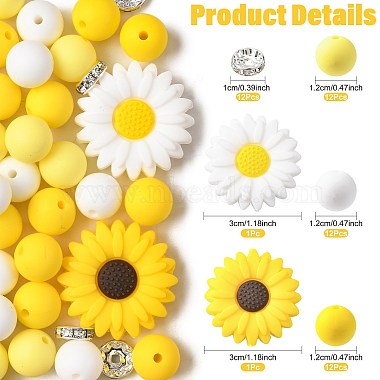 DIY-Sets mit runden G&auml;nsebl&uuml;mchenperlen(DIY-FS0010-24A)-4