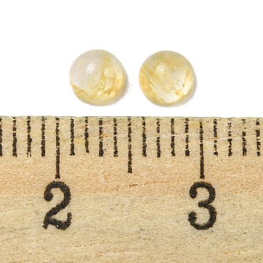 Synthetic Coffee Watermelon Stone Glass Cabochons(G-H309-03-03)-3