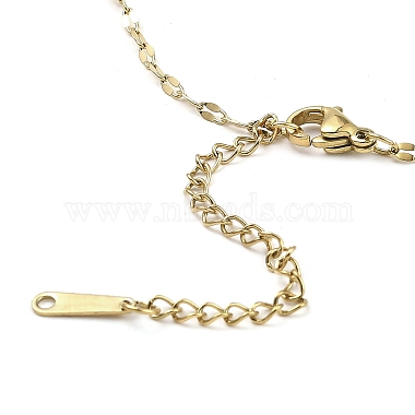 Ожерелья с подвеской в виде сердца из светлого золота и латуни с микропаве и кубическим цирконием(NJEW-E105-09KCG-04)-3