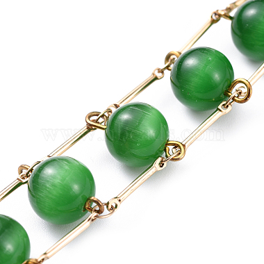 Brass Bar Link Chain Bracelets(BJEW-JB04505)-3
