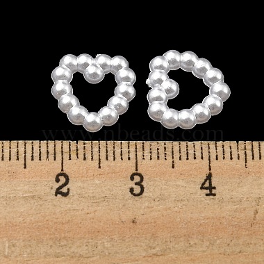 Cabochons de coeur acrylique ton blanc de style perle imitée(X-OACR-H004)-3