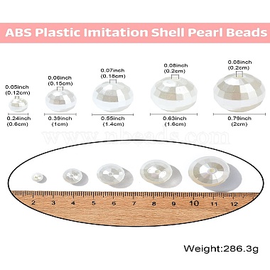 ABS Plastic Imitation Shell Pearl Beads(KY-CJ0002-05)-8
