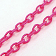 Deep Pink Color Handmade Silk Cable Chains Loop(X-EC-A001-01)-1