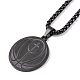 Titanium Steel Pendant Necklaces(NJEW-L122-01EB)-1