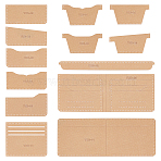 13Pcs 13 Style Acrylic Template for Money Clip Wallet Making, Leathercraft Tools, Clear, 98~213x19~91x2mm, 1pc/style(DIY-WH0308-528)