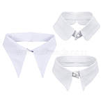 3Pcs 3 Styles Cotton Faux Collar, Neckline Trim, DIY Garment Accessories, White, 60~132x200~527x3.5~4mm, 1pc/style(AJEW-HY0002-07)