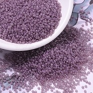 MIYUKI Round Rocailles Beads, Japanese Seed Beads, 11/0, (RR2373) Transparent Thistle Luster, 2x1.3mm, Hole: 0.8mm, about 50000pcs/pound(SEED-G007-RR2373)