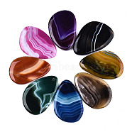 Dyed Natural Brazilian Agate Big Pendants, Oval, Mixed Color, 58~60x38~40x5~7mm,  Hole: 2mm(G-T104-16M)