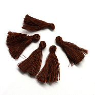 Handmade Polycotton(Polyester Cotton) Tassel Decorations, Pendant Decorations, Brown, 29~35mm(OCOR-Q024-12)