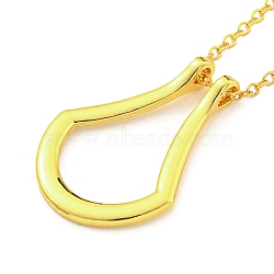 Alloy Teardrop Pendant Necklaces for Women, Golden, 18.19 inch(46.2cm)(NJEW-G132-01G)