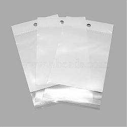 Pearl Film OPP Cellophane Bags, Self-Adhesive Sealing, with Hang Hole, Rectangle, Clear, 15.5x8cm(OPC-R016-8x15.5)