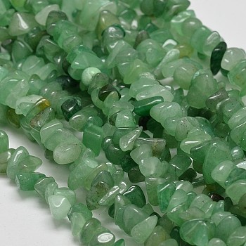 Chip Natural Aventurine Beads Strands, 5~8x5~8mm, Hole: 1mm, 34 inch