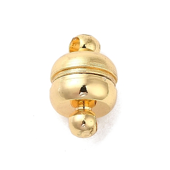 Rack Plating Brass Magnetic Clasps, Long-Lasting Plated, Light Gold, 11.5x7x7mm, Hole: 1.6mm