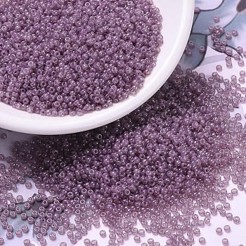 MIYUKI Round Rocailles Beads, Japanese Seed Beads, 11/0, (RR2373) Transparent Thistle Luster, 2x1.3mm, Hole: 0.8mm, about 50000pcs/pound