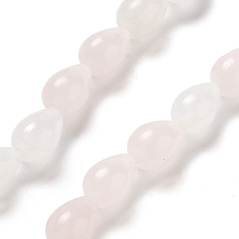 Natural Rose Quartz Beads Strands, Teardrop, 9x6mm, Hole: 1.2mm, about 44pcs/strand, 15.75''(40cm)