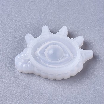 Silicone Molds, Resin Casting Molds, For UV Resin, Epoxy Resin Jewelry Making, Eye of the Devil, White, 58x82x21mm