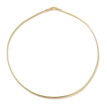 Rack Plating Brass Round Rope Chain Necklaces, Long-Lasting Plated, Cadmium Free & Lead Free, Real 18K Gold Plated, 16.54 inch(42cm)