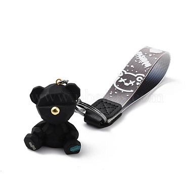 Black Bear Imitation Leather Keychain