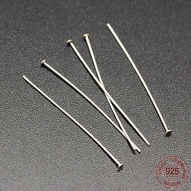 2.8cm Silver Sterling Silver Flat Head Pins