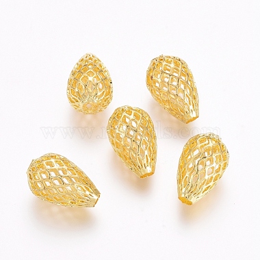 Golden Teardrop Brass Beads