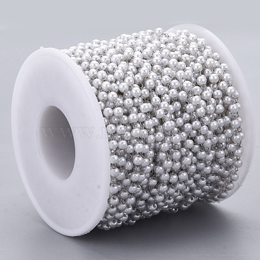 Handmade ABS Plastic Imitation Pearl Beaded Chains(CHS-T003-01P)-3
