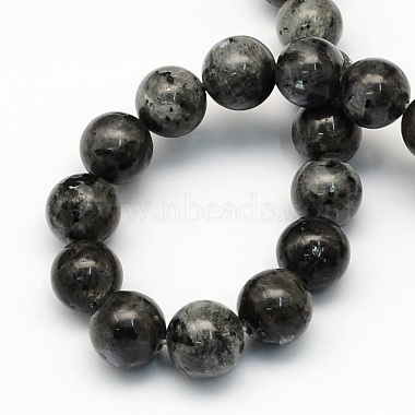 Natural Larvikite Round Beads Strands(G-S159-10mm)-2