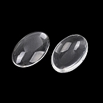 Transparent Oval Glass Cabochons, Clear, 30x20x6mm(X-GGLA-R022-30x20)