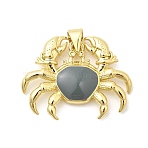Brass Enamel Pendants, Carb, Long-Lasting Plated, Rack Plating, Lead Free & Cadmium Free, Real 18K Gold Plated, 20x25x3.5mm, Hole: 4x3.5mm(KK-H529-44G)