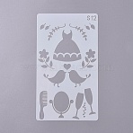 Plastic Drawing Stencil, Drawing Scale Template, For DIY Scrapbooking, White, 17.9x10.2x0.04cm(DIY-WH0155-14)
