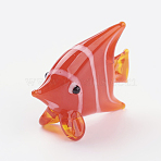 Home Decorations, Handmade Lampwork Display Decorations, Butterflyfish, Red, 23x9x18mm(X1-LAMP-J084-19)