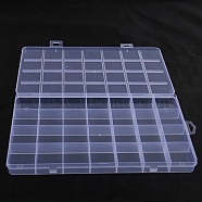 Transparent Plastic Bead Containers, with 28 Compartments, for DIY Art Craft, Nail Diamonds, Bead Storage, Rectangle, Clear, 22x13.2x1.9cm(X1-CON-YW0001-13)